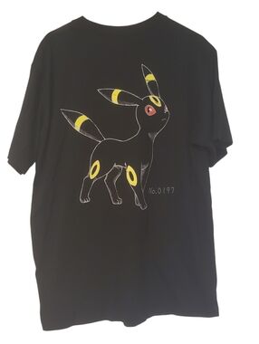 Uniqlo UT Pokemon  T Shirt  Espeon Anime Manga Black Unisex Size XL